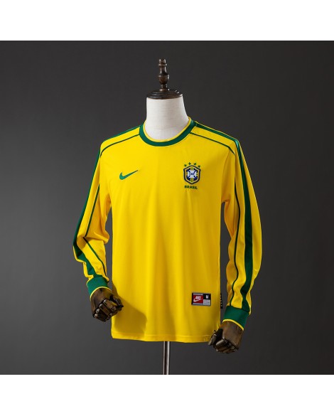 Maillot Brésil Domicile Rétro 1998 - manches longues