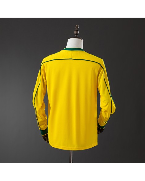 Maillot Brésil Domicile Rétro 1998 - manches longues