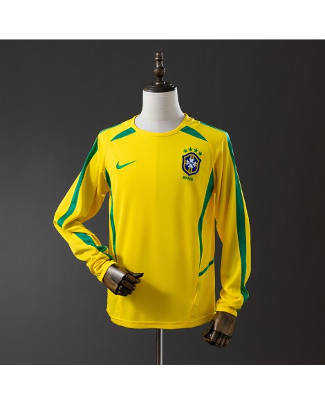 Maillot Brésil Domicile Rétro 2002/03 - manches longues