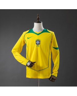 Maillot Brésil Domicile Rétro 2004 - manches longues