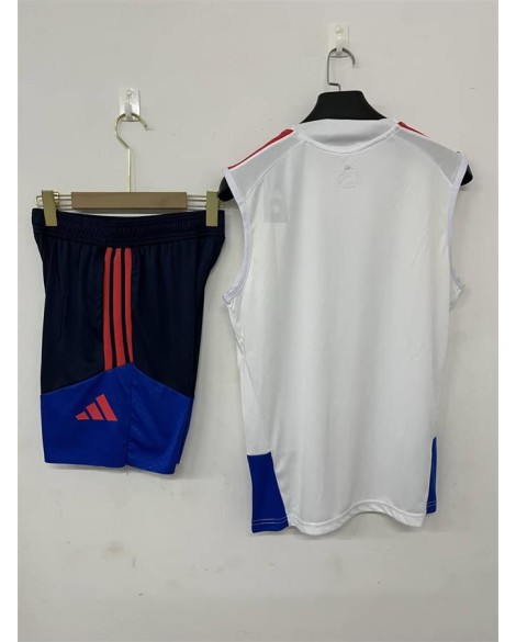 Tenue d'entraînement de la Colombie 2627 - Blanc (maillot sans manches + short)