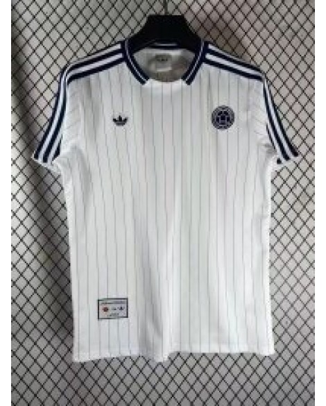 Maillot blanc rétro Colombie 26-27