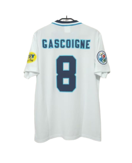 MAILLOT ANGLETERRE DOMICILE RÉTRO 1996 – GASCOIGNE N°8 AVEC PATCHS