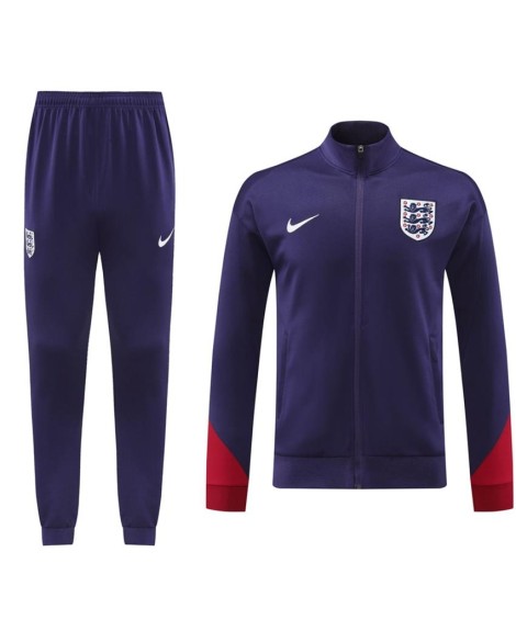Ensemble veste d'entraînement Angleterre (veste + pantalon) bleu marine 2024