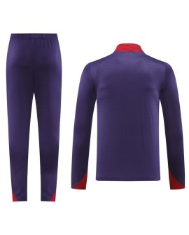 Ensemble de survêtement zippé Angleterre (haut + pantalon) bleu marine 2024/25
