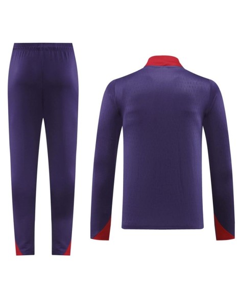 Ensemble de survêtement zippé Angleterre (haut + pantalon) bleu marine 2024/25