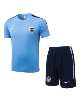 England Tenue d'entraînement bleu clair à manches courtes saison 26/27 (haut + short)