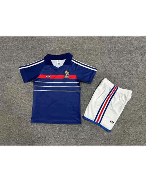 Maillot rétro domicile France 82-84(Maillot + Short)  - Enfant