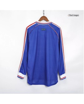Maillot France 1998 Domicile Rétro - Manches Longues