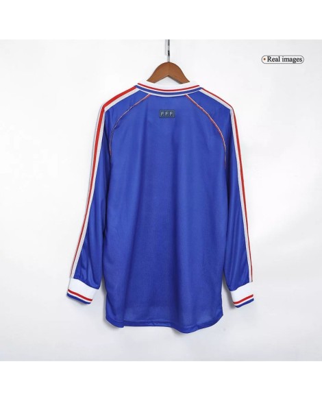 Maillot France 1998 Domicile Rétro - Manches Longues