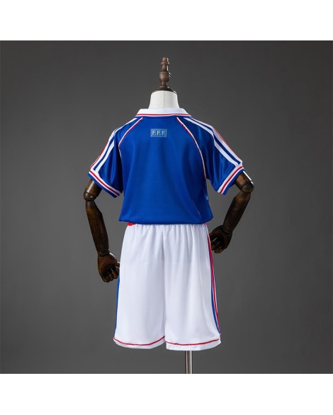 Maillot rétro domicile France 1998(Maillot + Short)  - Enfant