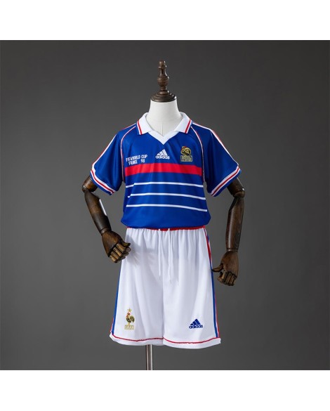 Maillot rétro domicile France 1998(Maillot + Short)  - Enfant
