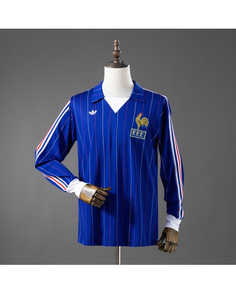 Maillot rétro domicile manches longues France 80/82 Maillot rétro domicile manches longues France 80/82