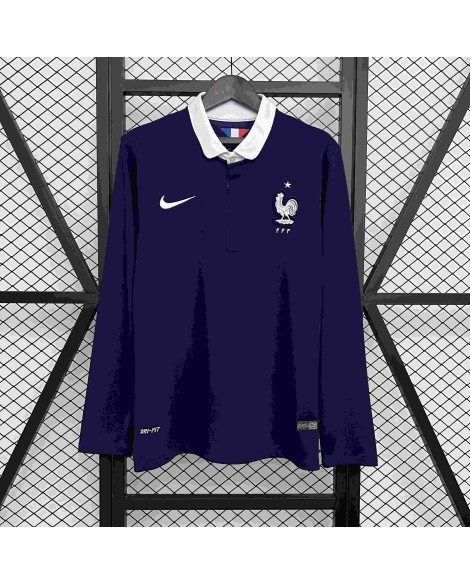 Maillot rétro français à manches longues 2014 Maillot rétro français à manches longues 2014
