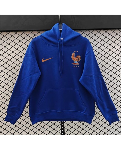 Sweat-shirt doublé polaire de l'équipe de France-bleu foncé