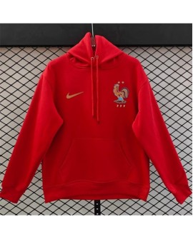 Sweat-shirt doublé polaire de l'équipe de France-rouge