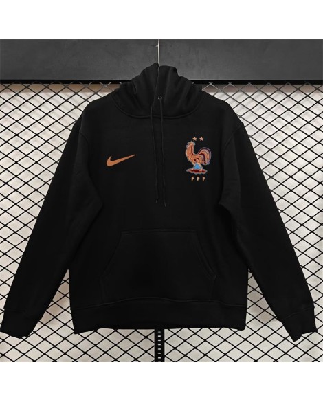 Sweat-shirt doublé polaire de l'équipe de France-noir