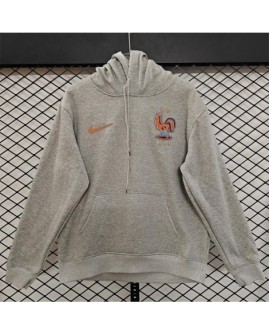 Sweat-shirt doublé polaire de l'équipe de France-gris