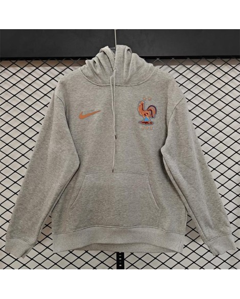 Sweat-shirt doublé polaire de l'équipe de France-gris