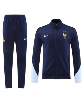 Tenue d'entraînement France (veste + pantalon) bleu marine 2024