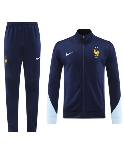 Tenue d'entraînement France (veste + pantalon) bleu marine 2024