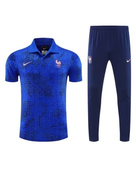 Maillot d'entraînement à manches courtes de l'équipe de France POLO 2526 - bleu clair