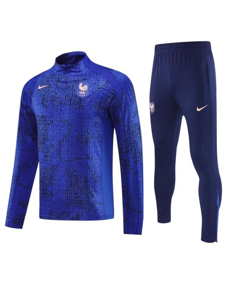 Maillot d'entraînement bleu de l'équipe de France 2526
