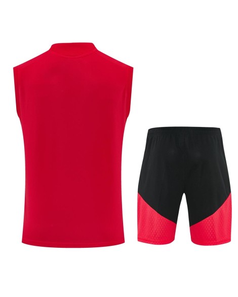 Tenue d'entraînement allemande 2627 - Rouge (débardeur + short)