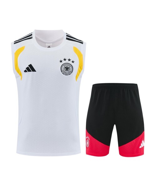 Tenue d'entraînement allemande 2627 - blanche (débardeur + short)