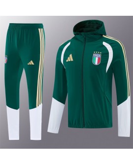 Veste d'entraînement italienne à capuche 2025 - Verte
