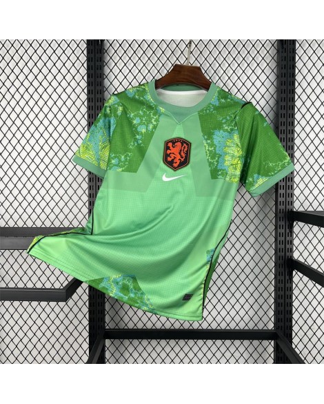 Netherlands Maillot de gardien de but vert pour la Coupe du monde 2026