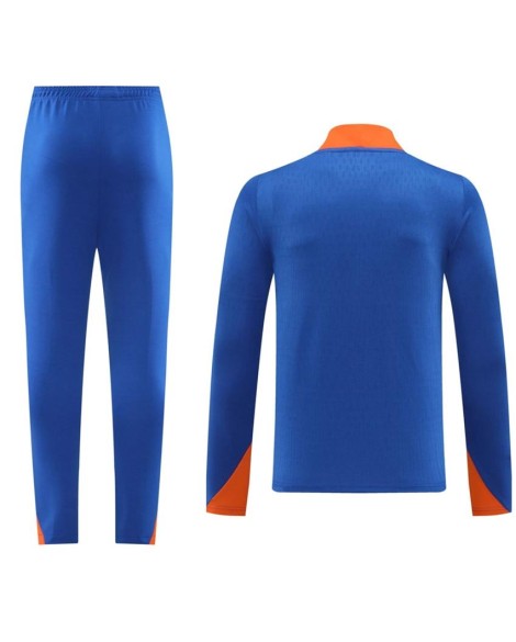 Ensemble survêtement zippé Pays-Bas (haut + pantalon) Bleu 2024/25