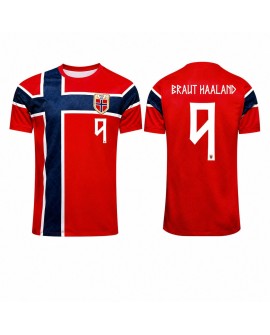 Norway Maillot domicile Coupe du monde 2026 – Erling Braut Haaland, numéro 9