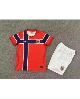 Ensemble domicile Norvège 2026 (Maillot + Short) - Enfant