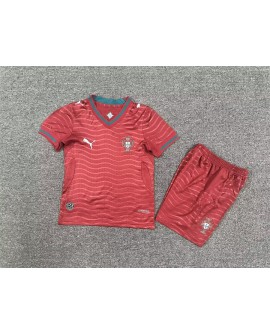 Ensemble domicile Portugal Coupe du Monde 2026 (Maillot + Short) - Enfant