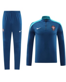 Ensemble sweat-shirt zippé Portugal (haut + pantalon) bleu 2024/25