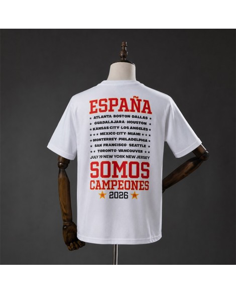 Spain T-shirt blanc « We Are the Champions »