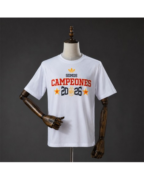 Spain T-shirt blanc « We Are the Champions »