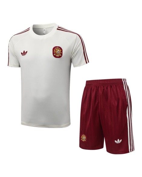 Spain Tenue d'entraînement jaune à manches courtes saison 26/27 (haut + short)