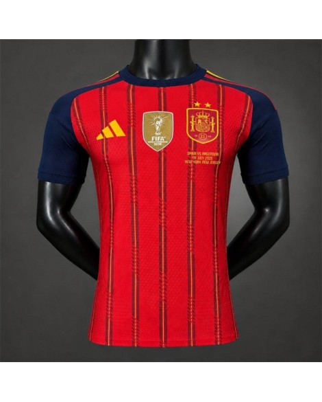 Maillot domicile Espagne 2026, édition champion à 2 étoiles avec patch de champion-Player Maillot domicile Espagne 2026, édition champion à 2 étoiles avec patch de champion-Player