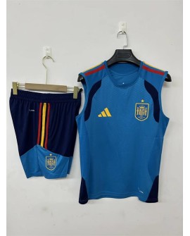 Tenue d'entraînement Espagne 2627 - Bleu (maillot sans manches + short)