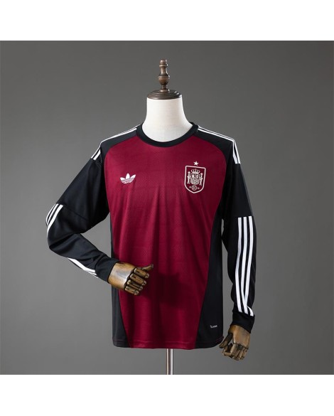 Spain Maillot de gardien de but rouge à manches longues 2026
