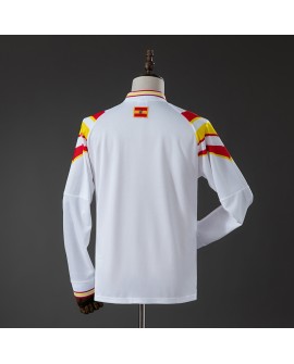 Espagne 1996 Maillot rétro manches longues extérieur