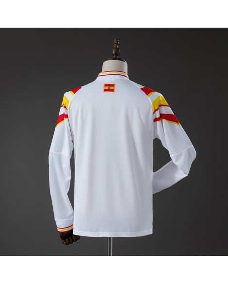 Espagne 1996 Maillot rétro manches longues extérieur