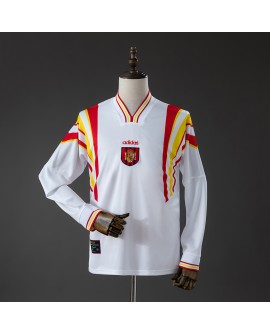 Espagne 1996 Maillot rétro manches longues extérieur