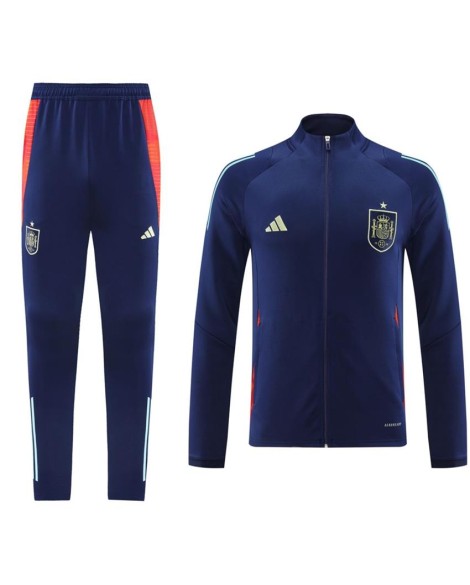 Ensemble veste d'entraînement Espagne (veste + pantalon) bleu marine 2024/25
