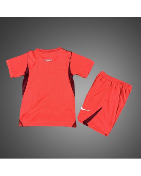 Ensemble maillot domicile Turquie 2026 (Maillot à manches courtes + Short) - Enfant