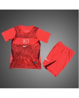 Ensemble maillot domicile Turquie 2026 (Maillot à manches courtes + Short) - Enfant