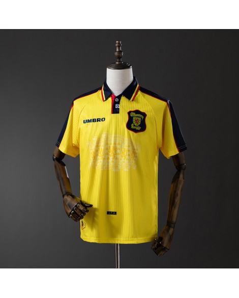 Maillot jaune vintage Écosse 1996/98 Maillot jaune vintage Écosse 1996/98