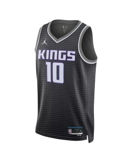 Maillot Swingman Sacramento Kings Domantas Sabonis #10 noir 2022/23 pour hommes - Édition Statement